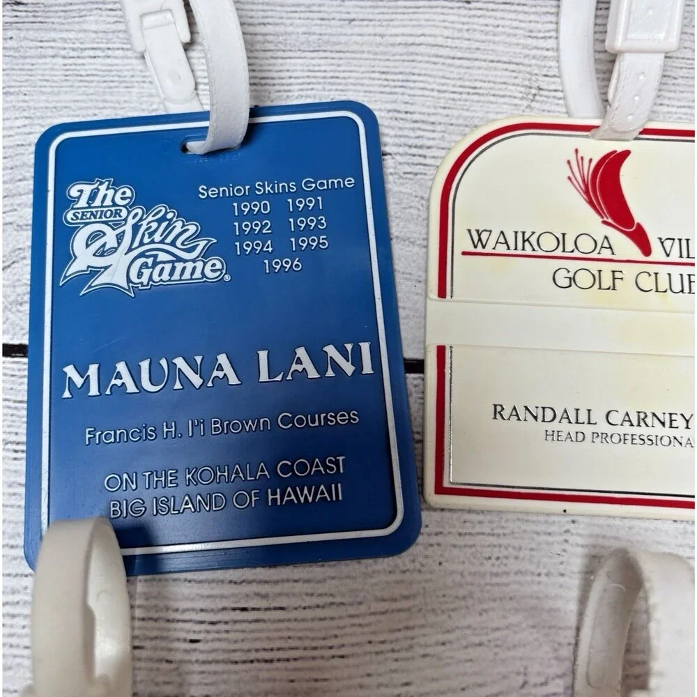 Vintage Golf Bag Tag Lot of 5 Hawaii Kona Mauna Lani Waikoloa Kaneohe Klipper